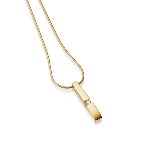 Women's 14 karat Yellow Gold Originate Diamond Pendant Necklace