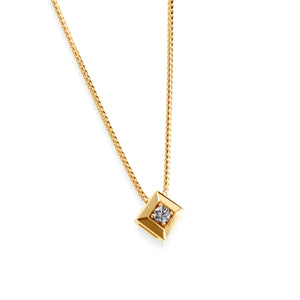 Paloma Confetti Solitaire Diamond Pendant Necklace