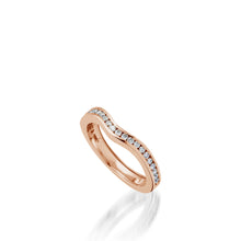 Load image into Gallery viewer, Flora Rose Gold, Diamond Wedding Band
