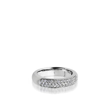 Load image into Gallery viewer, Women's 14 karat White gold Essence Band Ring with Pave Diamonds