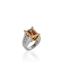 Load image into Gallery viewer, Signature Imperial Topaz, Rhodolite Garnet, and Pave Diamond Ring