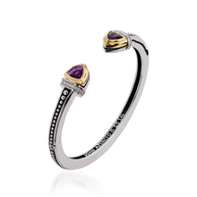 Load image into Gallery viewer, Arrivo Narrow Trillion Cuff Bracelet with Pave Diamonds