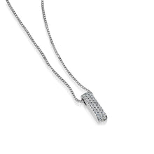 Load image into Gallery viewer, Women&#39;s 14 karat White Gold Essence Pendant with Pave Diamonds
