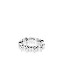 Load image into Gallery viewer, Women's 18 karat white gold Confetti Diamond Stack Ring