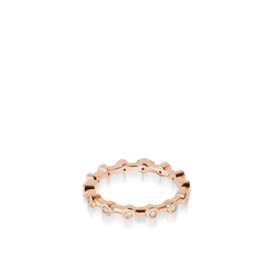 Women's 18 karat Rose Gold Paloma Diamond Stack Ring