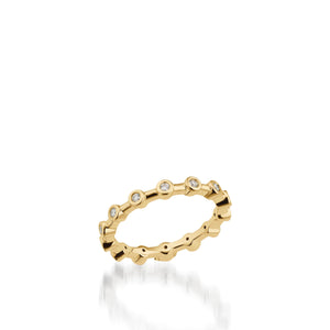 Women's 18 karat Yellow Gold Paloma Diamond Stack Ring