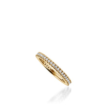 Load image into Gallery viewer, Essence Yellow Gold, Pave Wedding Band