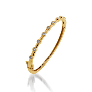 Women's 14 karat yellow gold Paloma Diamond Cuff Bracelet