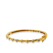 Load image into Gallery viewer, Women's 14 karat yellow gold Paloma Diamond Cuff Bracelet