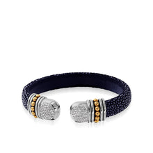 Load image into Gallery viewer, Apollo Shagreen Cuff with Pave Diamonds