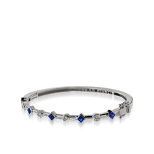 Load image into Gallery viewer, Paloma White Gold, Blue Sapphire Gemstone and Diamond Bracelet