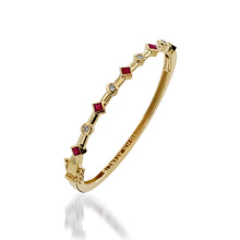 Load image into Gallery viewer, Paloma Yellow Gold, Ruby Gemstone and Diamond Bracelet