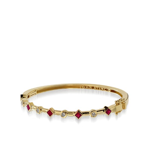 Paloma Yellow Gold, Ruby Gemstone and Diamond Bracelet