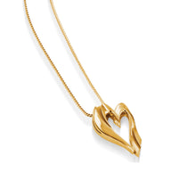 Load image into Gallery viewer, 14 karat Yellow Gold Cherish Heart Pendant