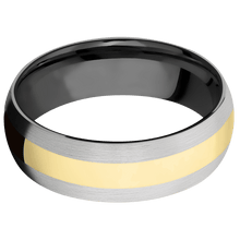 Load image into Gallery viewer, 14K White Gold + Satin Finish + Zirconium