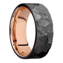 Load image into Gallery viewer, Zirconium + Rock Finish + 14K Rose Gold