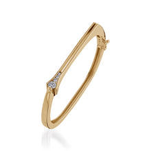 Load image into Gallery viewer, Venture Yellow Gold Diamond Cuff Bracelet
