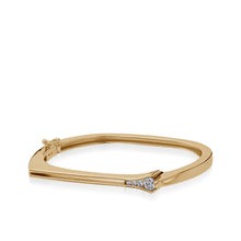 Load image into Gallery viewer, Venture Yellow Gold Diamond Cuff Bracelet