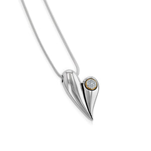 Endearment Pave Diamond Heart Pendant Necklace