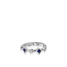 Load image into Gallery viewer, Paloma White Gold, Blue Sapphire Gemstone and Diamond Ring
