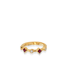 Load image into Gallery viewer, Paloma Yellow Gold, Ruby Gemstone and Diamond Ring