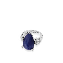 Load image into Gallery viewer, Bermuda Kyanite Ring with Pave Diamonds
