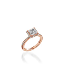 Load image into Gallery viewer, Majesty Princess Cut White Gold Engagement Ring