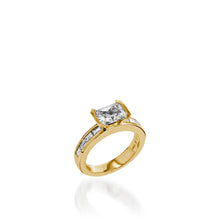 Load image into Gallery viewer, Treasure Emerald Cut White Gold Engagement Ring