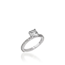 Load image into Gallery viewer, Duchess Round White Gold Engagement Ring