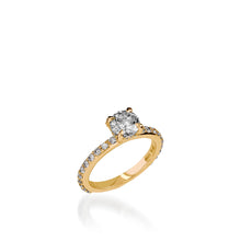 Load image into Gallery viewer, Duchess Round Yellow Gold Engagement Ring
