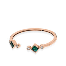 Load image into Gallery viewer, Paloma Lab-Grown Gemstone Hinged Cuff
