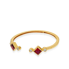 Load image into Gallery viewer, Paloma Lab-Grown Gemstone Hinged Cuff