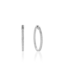 Load image into Gallery viewer, Essence Large Inside-Out Diamond Hoops