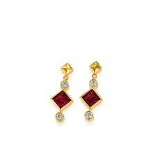 Load image into Gallery viewer, Paloma Lab-Grown Gemstone Dangle Earrings
