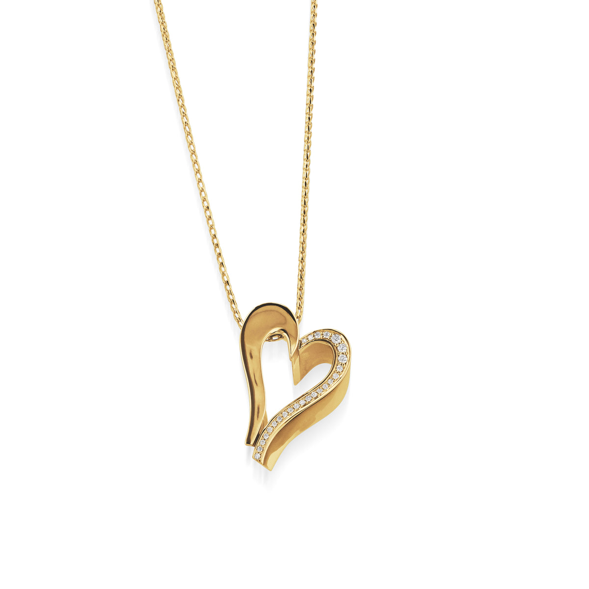 14k gold deals diamond heart pendant