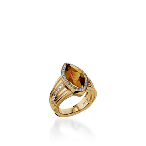 Elixir Gemstone Ring with Diamonds