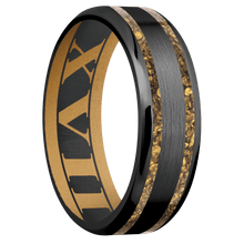 Load image into Gallery viewer, Zirconium + Satin , Polish Finish + Gold