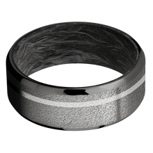 Load image into Gallery viewer, Tantalum Noir + Anglestone , Polish Finish + Forged Carbon Fiber