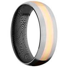 Load image into Gallery viewer, 14K White Gold + Satin Finish + Zirconium