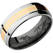 Load image into Gallery viewer, 14K White Gold + Polish Finish + Zirconium