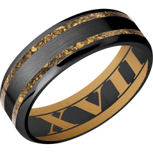 Load image into Gallery viewer, Zirconium + Satin , Polish Finish + Gold