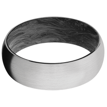 Load image into Gallery viewer, 14K White Gold + Satin Finish + Forged Carbon Fiber