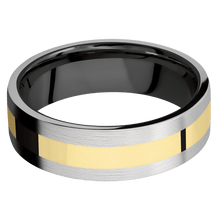 Load image into Gallery viewer, 14K White Gold + Satin Finish + Zirconium