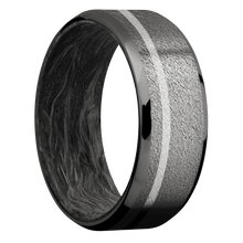 Load image into Gallery viewer, Tantalum Noir + Anglestone , Polish Finish + Forged Carbon Fiber