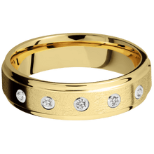 Load image into Gallery viewer, 14K Yellow Gold + Distressed , Polish Finish