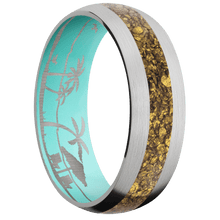 Load image into Gallery viewer, 14K White Gold + Satin Finish + Robins Egg Blue