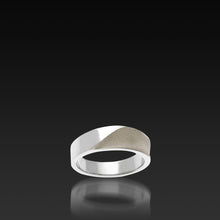Load image into Gallery viewer, Men&#39;s 14 karat white gold band Concept Band
