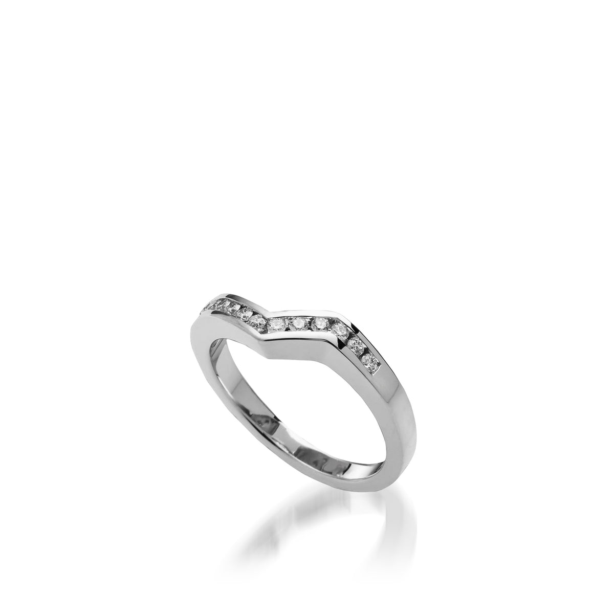 9ct white gold wishbone on sale ring