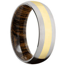 Load image into Gallery viewer, 14K White Gold + Satin Finish + Bocote