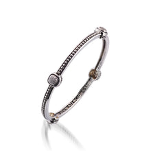 Load image into Gallery viewer, Women's Sterling Silver Chorus Diamond Bangle Bracelet